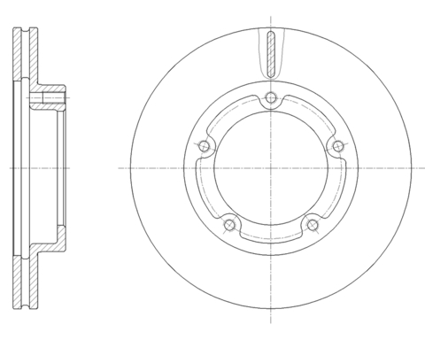Диск тормозной вентилируемый G-brake  GR-20525
