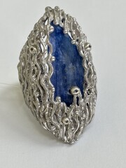 Кианит  (кольцо из серебра)