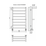 Полотенцесушитель водяной Terminus Анкона П8 500x801 с полкой