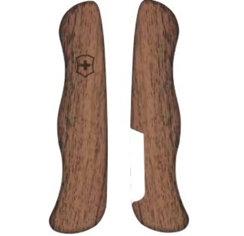 Набор накладок для ножа Victorinox 111 мм. из натуральной древесины walnut wood (S.8363.1+S.8363.2) | Wenger-Victorinox.Ru
