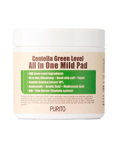 Purito Centella Green Level All in One Mild Pad - Пэды для очищения кожи с центеллой