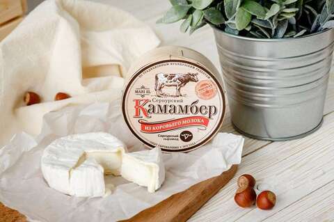 Сыр Камамбер, сыр из коровьего молока 50% фас. 130г, Сернур