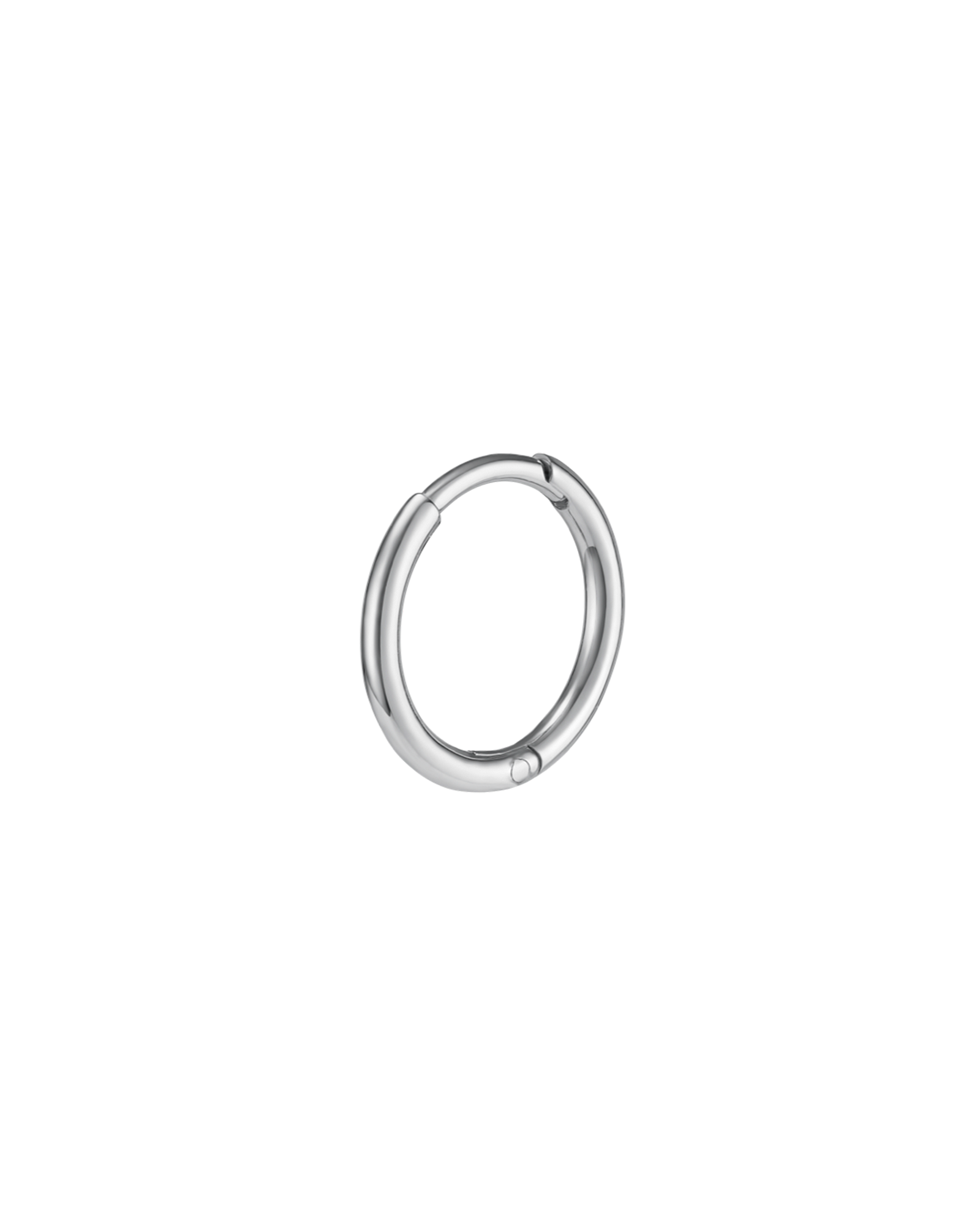 моносерьга-кликер BASIC (L) из белого золота