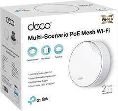 TP-Link Deco X50-PoE(2-pack) Домашняя Mesh Wi-Fi 6 система AX3000, до 574 Мбит/с на 2,4 ГГц + до 2402 Мбит/с на 5 ГГц