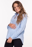 Рубашка для беременных 16311 голубой