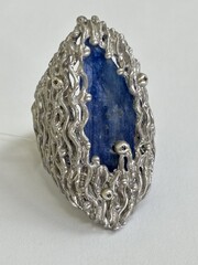 Кианит  (кольцо из серебра)