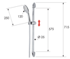 Remer 311F315P3 Душевая стойка с ручным душем и шлангом Remer 311F315P3