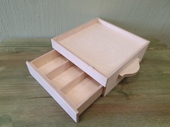 поднос с выдвижным ящиком 34*26,5*10,5см