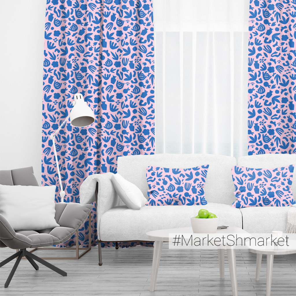 Ткани Абстрактные цветы и листья. Генри Матисс, Matisse style - закажи ...