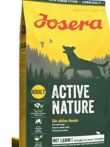 JOSERA Active Nature Adult Medium/Maxi 28/16, корм для собак с домашней птицей, ягненком и фруктами 12,5 кг