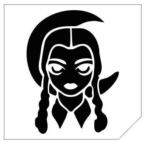 Трафарет для блеск-тату 6*6 уэнсдэй 802Р