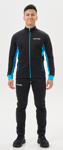Костюм для лыж и зимнего бега Nordski Core Black/Breeze мужской