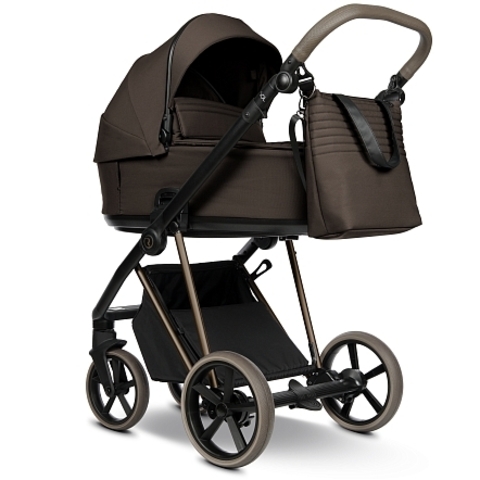 ROAN Коляска 2 в1 Sol Luxury короб + прогулка Turkish Coffe/Bronze/руч.Capp/к.Capp(2 места)