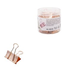 
          Зажимы для бумаг 15 мм, Alingar, красное золото, уп. 60 шт