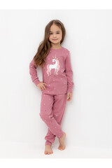 пижама  для девочки  К 1621/пепельная роза,звездочки