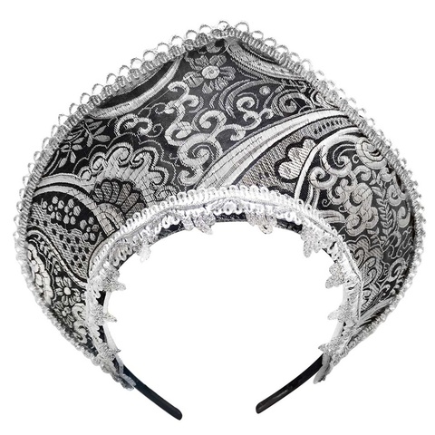 Кокошник ободок Узор черный