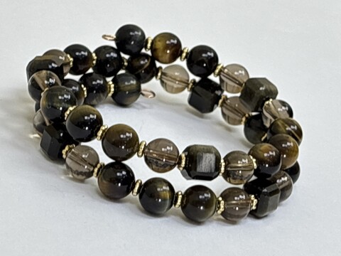 Раухтопаз (браслет из натуральных камней)
