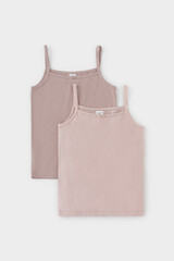 майка  для девочки  К 1187-2уп/латте,бежевый