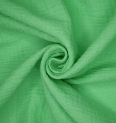Ткань Муслин, 115 гр/м2, 100% хлопок, ш. 140 см, зелёный