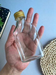 Баночки стеклянные с винтовой крышкой, 150 мл, 6,5*3*12,5 см, набор 2 шт.