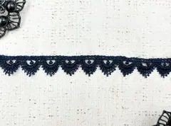 Кружево плетеное, ш. 1,5 см, тёмно-синий