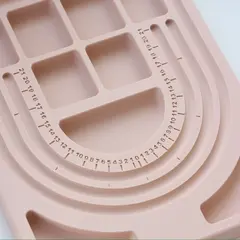 Планшет для сборки колье, 20*25*2 см, ячейки 8,5 мм, тёплый беж, ФТ024