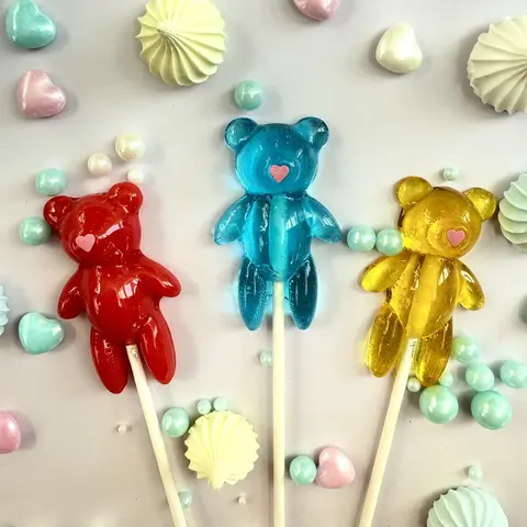 Карамель леденцовая «Мишка» на основе подсластителя изомальт (цвет в ассортименте)