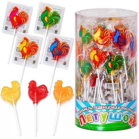 Карамель Петушок (на палочке) 1кор*6бл*90шт, 14гр