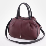 Сумка Саломея 479 наппа бордо + черный