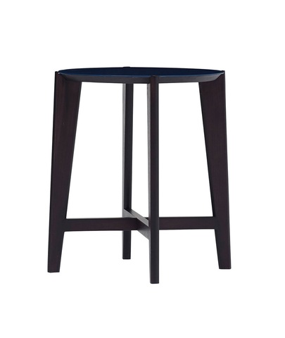 Приставной кофейный столик Loop (круглый) венге/синий