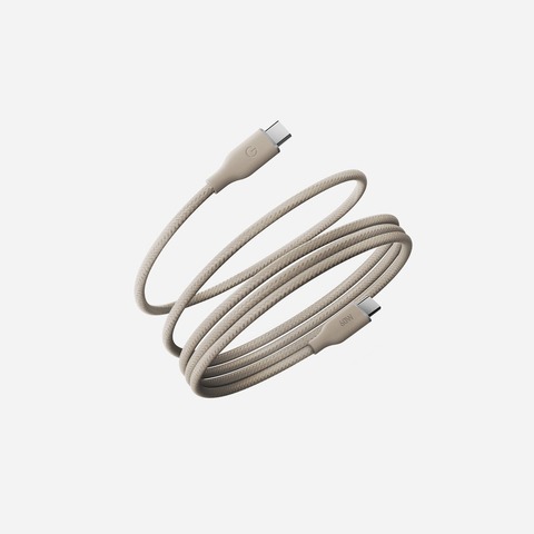 Кабель магнитный Energea HELIX MAGNETIC, USB-C to USB-C, 60W 1.5M, Титан | Natural