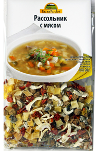 

РАССОЛЬНИК С МЯСОМ (50 г)