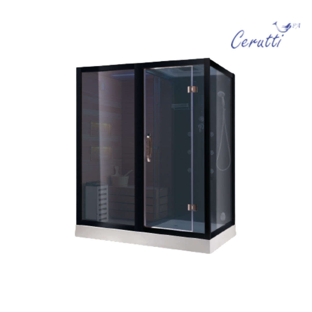 Сауна CERUTTI SPA 1800х1100 8347 профиль черный – купить за 399 000 ...