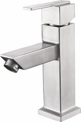 Aquanet AF213-10S AF213-10S Aquanet Steel V3, смеситель для умывальника, сталь, сатин (242972) фото