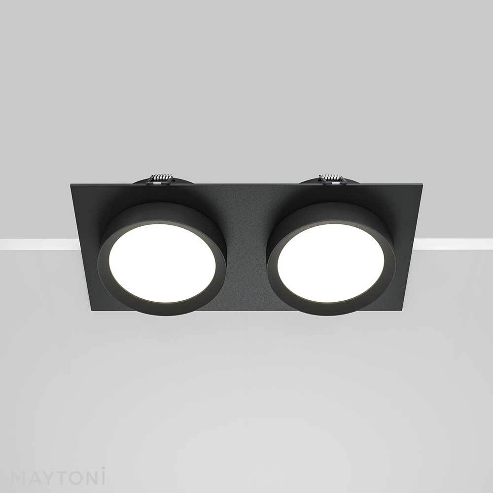 Встраиваемый светильник Maytoni Technical Hoop DL086-02-GX53-SQ-B