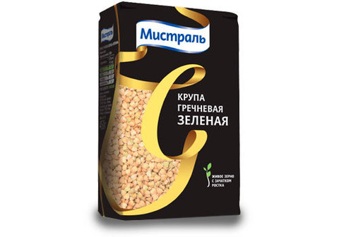 Крупа гречневая Мистраль зеленая, 450г