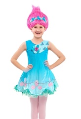 Тролли детское платье и парик Принцесса Розочка — Trolls Poppy Dress & Wig