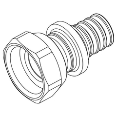 Переходник REHAU с накидной гайкой 20-G 3/4 RX+ (14563381001)