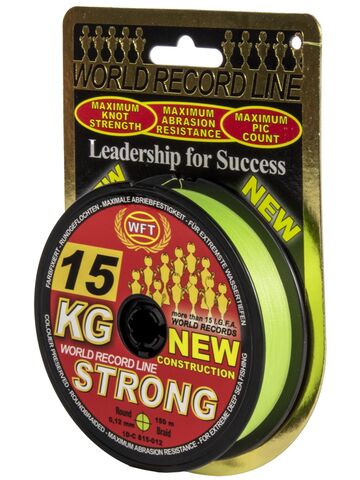 Леска плетёная WFT KG STRONG Chartreuse 150 м, 0.12 мм