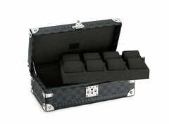 Футляр восьми часов Louis Vuitton канва Damier Graphite темно-серый/черный