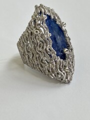 Кианит  (кольцо из серебра)