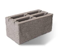 Блок керамзитобетонный двухпустотный 390х190х190  Стеновой Поддон = 90 шт
