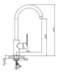 Смеситель для кухни HAIBA HB70617 хром