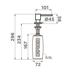 Дозатор Omoikiri OM-03-WH