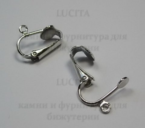 Основы для клипс  14х12 мм  (цвет - платина) ()