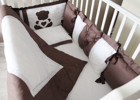 Комплект в кроватку Шоколад, на 4 стороны кроватки