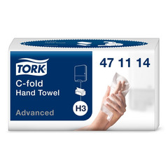 Полотенца бумажные листовые Tork Advanced Н3 С-сложения 2-слойные 120 листов (артикул производителя 471114)