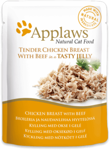 купить Applaws Cat Pouch Chicken with Beef in Jelly пауч для взрослых кошек, кусочки курицы и говядины в желе
