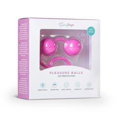 Розовые вагинальные шарики с ребрышками Roze Love Balls - 