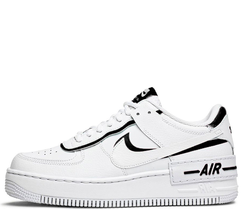 white and black shadow air force 1